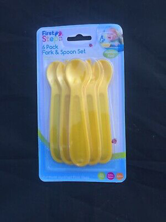 Picture of FS675-6751, 6-PACK FORK AND SPOON SET YELLOW